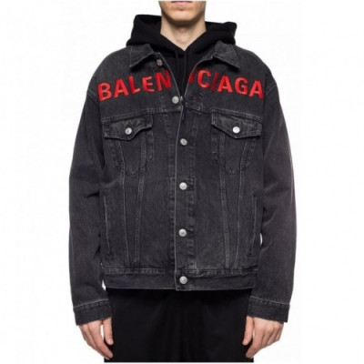 [발렌시아가]Balenciaga 2020 Mm/Wm Logo Casual Oversize Denim Jackets - 발렌시아가 2020 남/녀 로고 캐쥬얼 오버사이즈 데님 재킷 Bal0775x.Size(m - 2xl).블랙