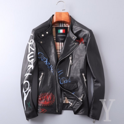 [버버리]Burberry 2020 Mens Casual Leather Jackets - 버버리 2020 남성 캐쥬얼 가죽 자켓 Bur03039x.Size(m - 3xl).블랙