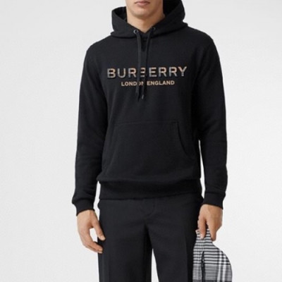 [버버리]Burberry 2020 Mm/Wm Logo Casual Cotton Hoodie - 버버리 2020 남자 로고 캐쥬얼 코튼 후디 Bur03060x.Size(s - xl).블랙
