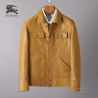 [버버리]Burberry 2020 Mens Casual Leather Jackets - 버버리 2020 남성 캐쥬얼 가죽 자켓 Bur03101x.Size(m - 3xl).카멜