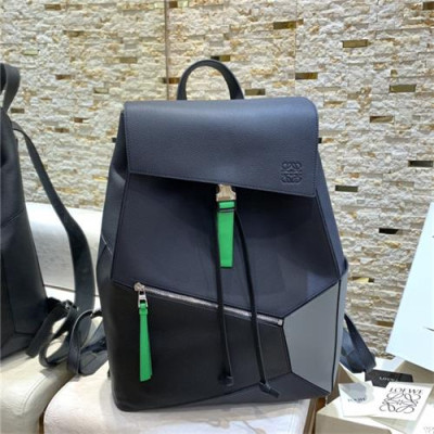 [로에베] Loewe Custom Leather Men's Back Pack 33cm- 로에베 커스텀급 남성용 백팩 LOEB0443, 33cm, 네이비