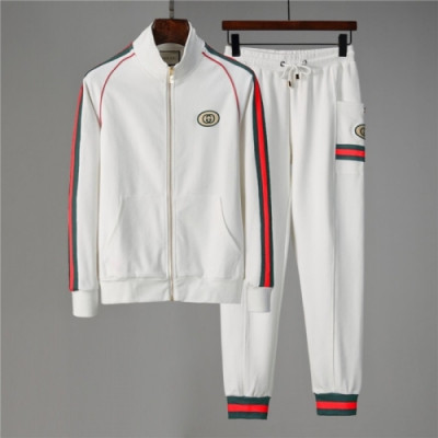 [구찌]Gucci 2020 Mens Logo Casual Training Clothes - 구찌 2020 남성 로고 캐쥬얼 트레이닝복 Guc03094x.Size(m - 3xl).화이트