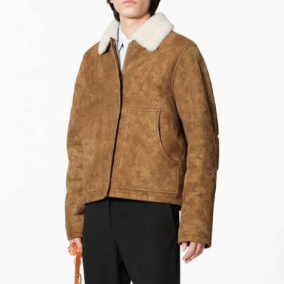 [루이비통]Louis vuitton 2020 Mens Logo Leather Jackets - 루이비통 2020 남성 로고 가죽 자켓 Lou02309x.Size(m - 3xl).카멜