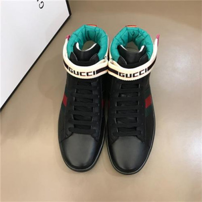 Gucci 2020 FW New Ace Velcro Tape Leather Runner Shoes  -  구찌 2020 FW 뉴 에이스 벌크로 테이프 런닝슈즈 GUCS1206, Size(245 - 270).블랙