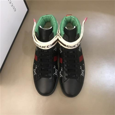 Gucci 2020 FW New Ace Velcro Tape Leather Runner Shoes  -  구찌 2020 FW 뉴 에이스 벌크로 테이프 런닝슈즈 GUCS1208, Size(245 - 270).블랙