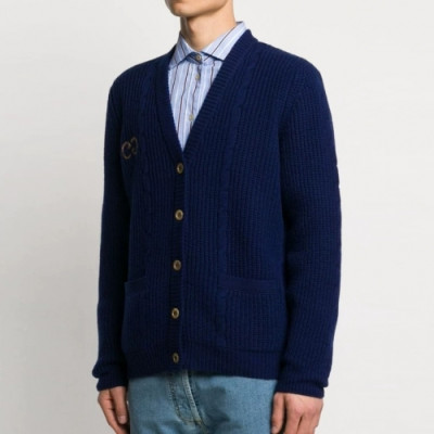 [구찌]Gucci 2020 Mens Trendy V-neck Cardigan - 구찌 2020 남성 트렌디 브이넥 가디건 Guc03112x.Size(m - 2xl).블루