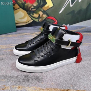 Buscemi 2020 Men's Leather Sneakers - 부세미 2020 남성용 레더 스니커즈 , BUSS0027, Size(240-275), 블랙