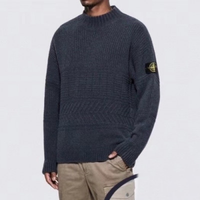 [매장판]Stone Island 2020 Mens Casual Crew-neck Sweaters - 스톤아일랜드 2020 남성 캐쥬얼 크루넥 스웨터 Sto0279x.Size(m - 2xl).블루