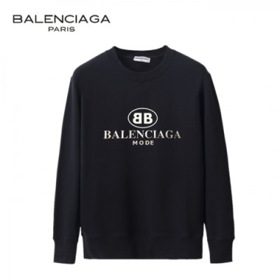 [발렌시아가]Balenciaga 2020 Mens Logo Crew-neck Cotton Tshirts - 발렌시아가 2020 남성 로고 크루넥 코튼 맨투맨 Bal0809x.Size(s - 2xl).블랙