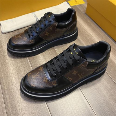 Louis Vuitton 2020 Men's Leather Sneakers - 루이비통 2020 남성용 레더 스니커즈 , LOUS1366, Size(240-275), 블랙