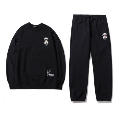 [펜디]Fendi 2020 Mens Patch Logo Training Clothes&Pants - 펜디 2020 남성 패치 로고 트레이닝복&팬츠 Fen0835x.Size(m - 3xl).블랙