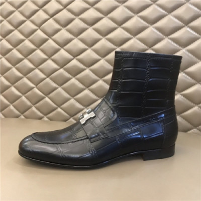 Hermes 2020 Men's Leather Ankle Boots -  에르메스 2020 남성용 앵글부츠  , HERS0343, Size(240-270), 블랙