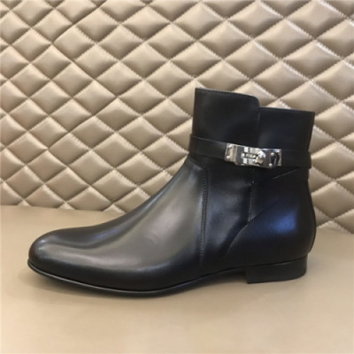 Hermes 2020 Men's Leather Ankle Boots -  에르메스 2020 남성용 앵글부츠  , HERS0345, Size(240-270), 블랙