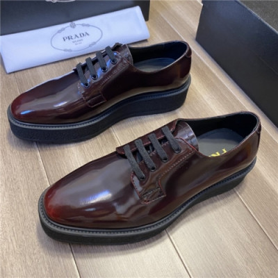 Prada 2020 Men's Leather Shoes - 프라다 2020 남성용 레더 구두 , PRAS0593, Size(240-275), 브라운
