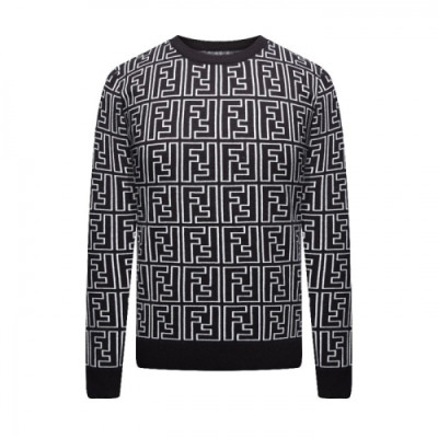 [펜디]Fendi 2020 Mens Logo Crew-neck Wool Sweaters - 펜디 2020 남성 로고 크루넥 울 스웨터 Fen0839x.Size(m - 2xl).블랙