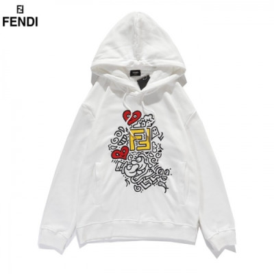 [펜디]Fendi 2020 Mens Logo Casual Cotton Hoodie - 펜디 2020 남성 로고 캐쥬얼 코튼 후디 Fen0843x.Size(m - 2xl).화이트