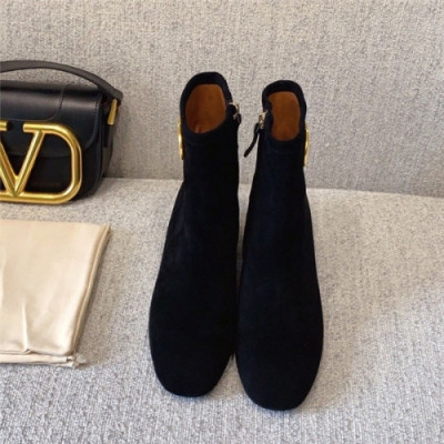 Valentino 2020 Women's Leather Ankle Boots - 발렌티노 2020 여성용 레더 앵글부츠 VTS0213, Size(225-255), 블랙