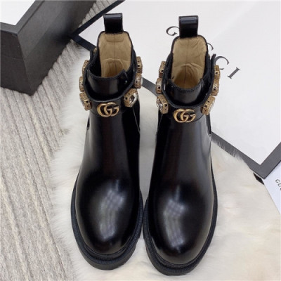Gucci 2020 Women's Leather Ankle Boots - 구찌 2020 여성용 레더 앵글부츠 , GUCS1213, Size(225-255), 블랙