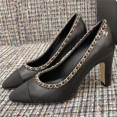 Chanel 2020 Women's Leather High Heel - 샤넬 2020 여성용 레더 하이힐, CHAS0462,Size(225-255).블랙