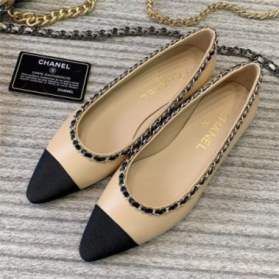 Chanel 2020 Women's Leather Flat - 샤넬 2020 여성용 레더 플렛,CHAS0467,Size(225-255).베이지