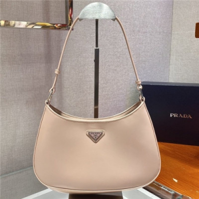 [프라다]Prada 2021 Women's Leather Hobo Shoulder Bag 26.5cm - 프라다 2021 여서용 레더 호보 숄더백 23cm, PRAB0145, 베이지