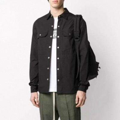 [릭오웬스]Rick Owens 2020 Mens Casual Cotton Shirts - 릭오웬스 2020 남성 캐쥬얼 코튼 셔츠 Ric0088x.Size(s - xl).블랙