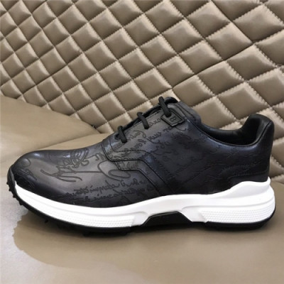Burluti 2020 Men's Leather Running Shoes - 벌루티 2020 남성용 레더 런닝슈즈,BERTS0109, Size(240-275), 블랙