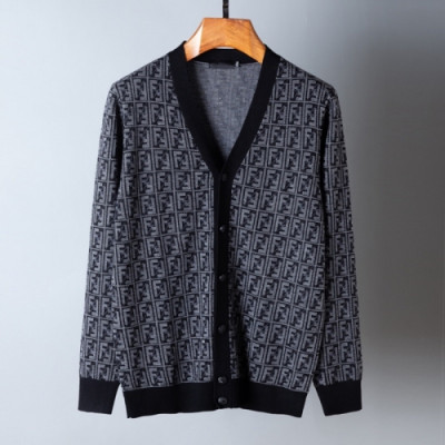 [펜디]Fendi 2020 Mens Trendy V-neck Cardigan - 펜디 2020 남성 드렌디 브이넥 가디건 Fen0848x.Size(m - 2xl).블랙