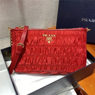 [프라다] Prada 2020 Women's Nylon Shoulder bag 26cm - 프라다 2020 여성용 네일론 숄더백, 26cm, PRAB0157,레드