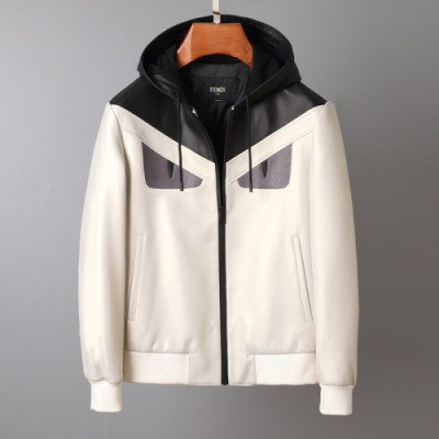 [펜디]Fendi 2020 Mens Casual Leather Jackets - 펜디 2020 남/녀 캐쥬얼 가죽 자켓 Fen0850x.Size(m - 3xl).화이트