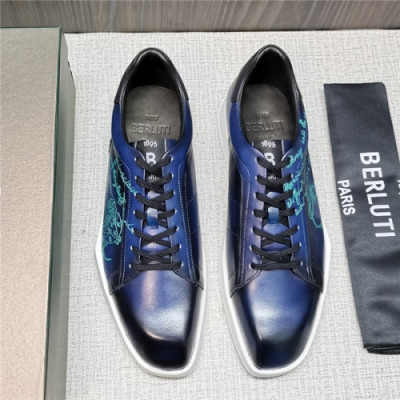 Berluti 2020 Men's Leather Sneakers - 벨루티 2020 남성용 레더 스니커즈, Size(240-275),BERTS0127, 블루