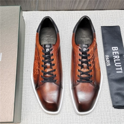 Berluti 2020 Men's Leather Sneakers - 벨루티 2020 남성용 레더 스니커즈, Size(240-275),BERTS0128, 오렌지