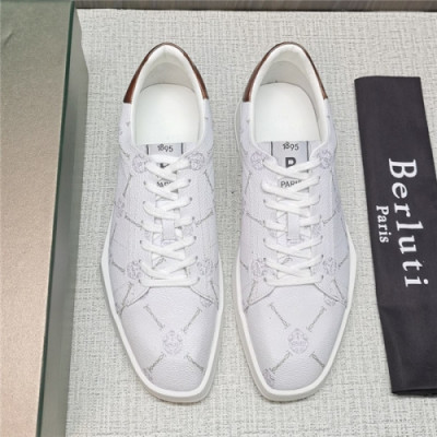 Berluti 2020 Men's Leather Sneakers - 벨루티 2020 남성용 레더 스니커즈, Size(240-275),BERTS0130, 화이트