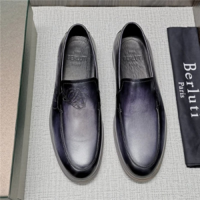 Berluti 2020 Men's Leather Sneakers - 벨루티 2020 남성용 레더 스니커즈, Size(240-275),BERTS0133, 네이비