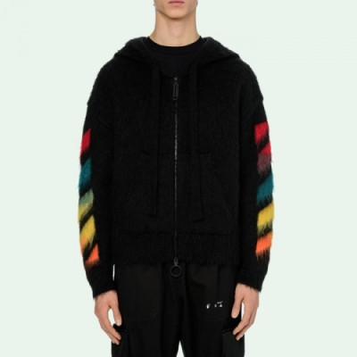 [오프화이트]Off-white 2020 Mm/Wm Brush Mohair Knit Sweater - 오프화이트 2020 남자 브러쉬 모헤어 니트 스웨터 Off0589x.Size(s - l).블랙