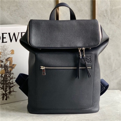 [로에베] Loevve 2020 Men's Leather Goya BackPack ,28cm - 로에베 2020 남성용 레더 고야 백팩, 28cm, LOEB0466, 네이비