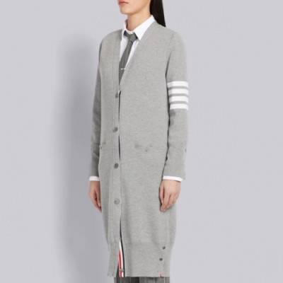 [톰브라운]Thom Browne 2020 Womens Strap V-neck Cardigan - 톰브라운 2020 여성 스트랩 브이넥 가디건 Thom01066x.Size(Free).그레이