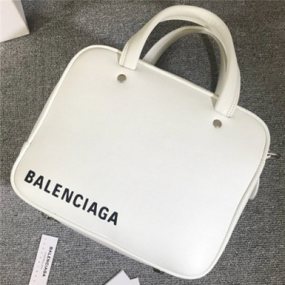 [발렌시아가] Balenciaga 2020 Women's Leather Tote Shoulder Bag,22cm - 발렌시아가 2020 여성용 레더 토트 숄더백,22cm,BGB0627,화이트