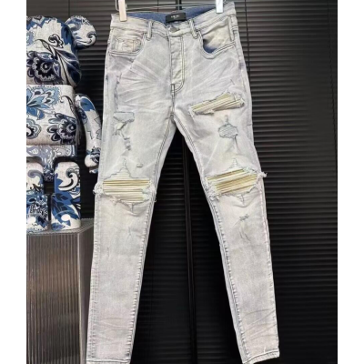 [아미리]Amiri 2023 Mens Trendy Denim Pants - 아미리 2023 남성 트렌디 데님 팬츠 Ami0135x.Size(28 - 36).블루