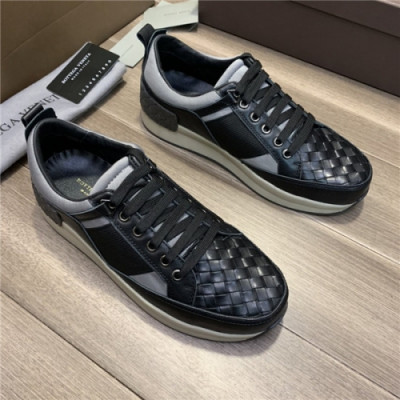 Bottega Veneta 2020 Men's Leather Sneakers - 보테가베네타 2020 남성용 레더 스니커즈, Size(240-275),BVS0181,블랙