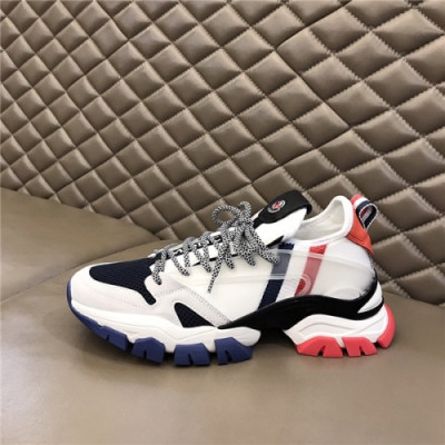 Moncle 2020 Men's Leather Sneakers - 몽클레어 2020 남성용 레더 스니커즈, Size(240-275),MONCS0044,화이트