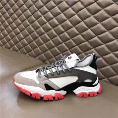 Moncle 2020 Men's Leather Sneakers - 몽클레어 2020 남성용 레더 스니커즈, Size(240-275),MONCS0046,화이트