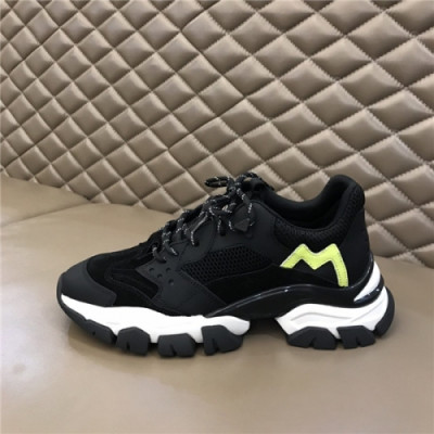 Moncle 2020 Men's Leather Sneakers - 몽클레어 2020 남성용 레더 스니커즈, Size(240-275),MONCS0050,블랙
