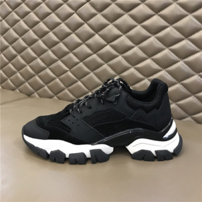 Moncle 2020 Men's Leather Sneakers - 몽클레어 2020 남성용 레더 스니커즈, Size(240-275),MONCS0051,블랙