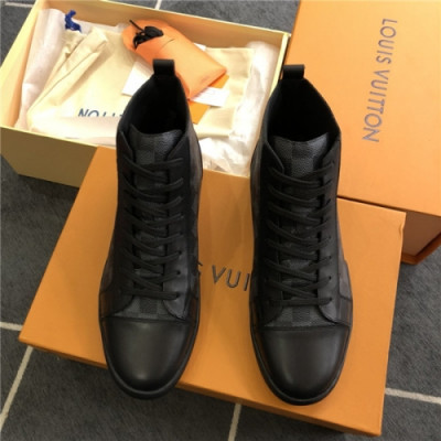 Louis Vuitton 2020 Men's Leather Sneakers - 루이비통 2020 남성용 레더 스니커즈, Size(240-275),LOUS1438,블랙