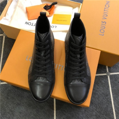 Louis Vuitton 2020 Men's Leather Sneakers - 루이비통 2020 남성용 레더 스니커즈, Size(240-275),LOUS1439,블랙