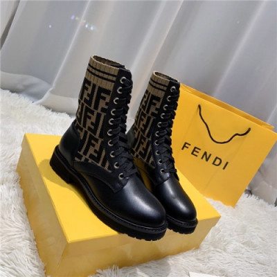 Fendi 2020 Women's Leatehr Ankle Boots - 펜디 2020 여서용 레더 앵글부츠, Size(225-255), FENS0342,블랙