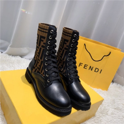 Fendi 2020 Women's Leatehr Ankle Boots - 펜디 2020 여서용 레더 앵글부츠, Size(225-255), FENS0343,블랙