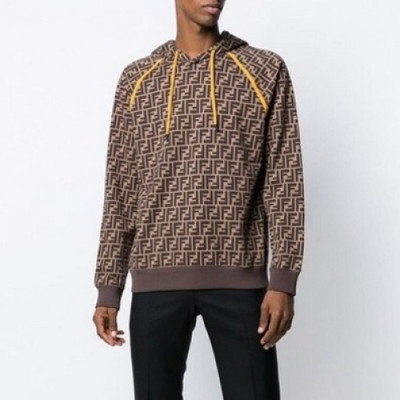 [펜디]Fendi 2020 Mens Logo Casual Cotton Hoodie - 펜디 2020 남성 로고 캐쥬얼 코튼 후디 Fen0866x.Size(m - 2xl).브라운