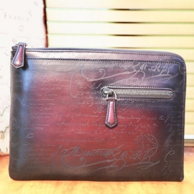 [벨루티] Berluti Custom Nino Gm Leater Clutch Bag, 28cm - 벨루티 커스텀급 니노 지엠 클러치백, 30cm,  BLTB0010,레드